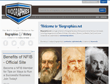 Tablet Screenshot of biographies.net